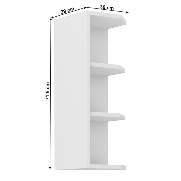Horná policová skrinka, biela, LULA 30 G-72 ZAK BB