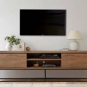 Dizajnový TV stolík Balwina 180 cm vzor orech