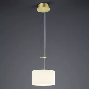 BANKAMP Grazia závesná lampa 1-pl. 32cm mosadz, Obývacia izba / jedáleň, kov, sklo, 40W