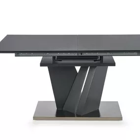Halmar SALVADOR rozkladací stôl doska - tmavo šedá, nohy - tmavo šedé