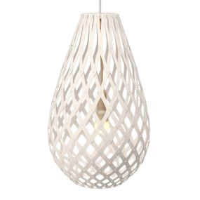 david trubridge Koura závesná lampa 50 cm biela, Obývacia izba / jedáleň, bambus, E14, 60W, K: 50cm