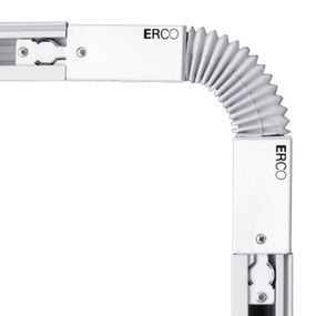 ERCO multiflex spojka 3-fázová koľajnica, biela, plast, P: 21 cm, L: 3.3 cm