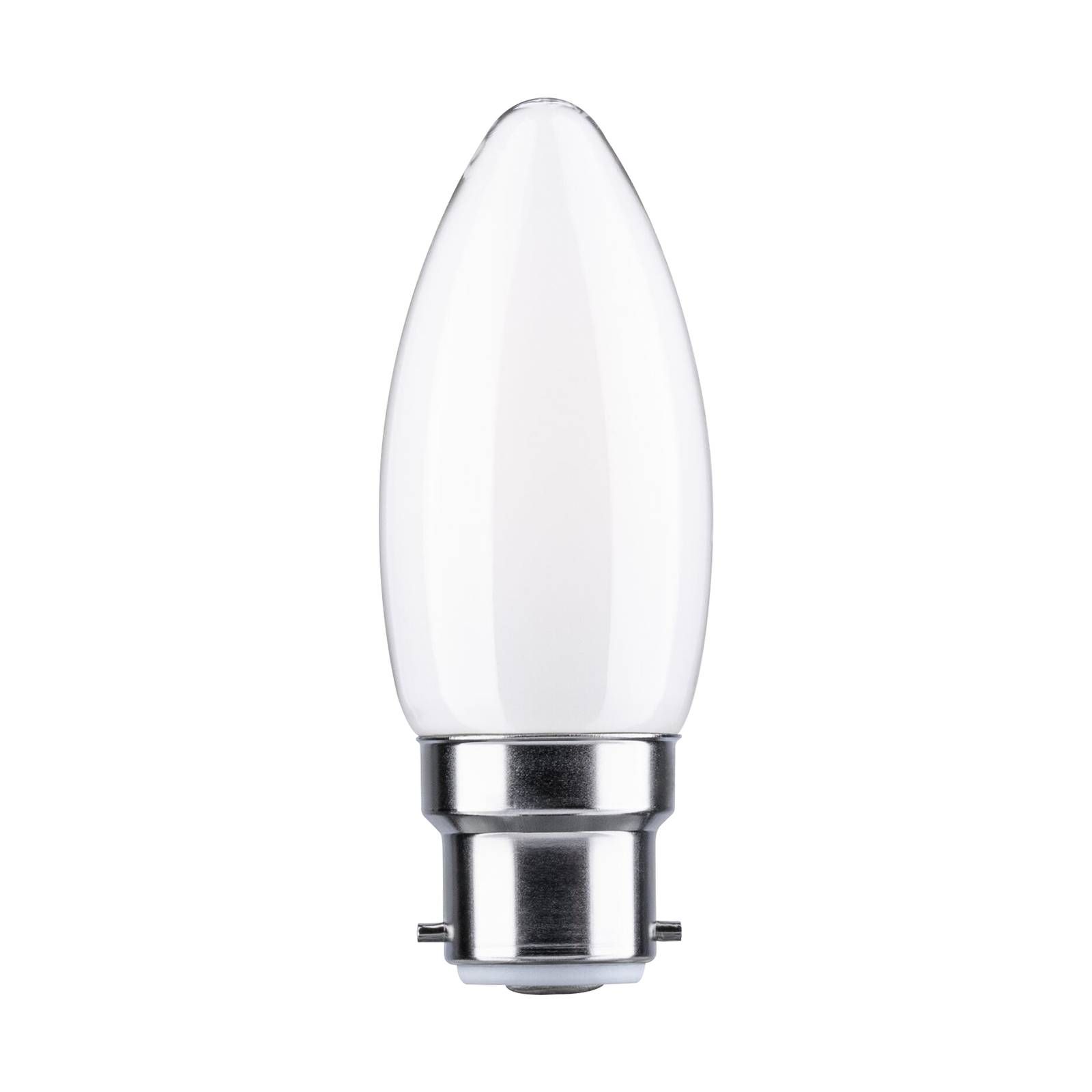 Paulmann sviečková LED B22d 4, 7 W 2 700 K opálová, B22, 4.7W, Energialuokka: F, P: 9.1 cm