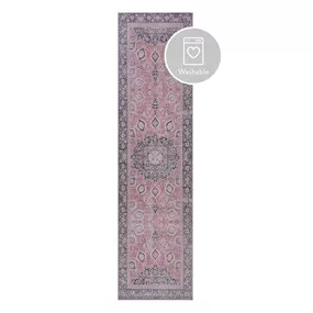 Ružový prateľný koberec behúň 60x230 cm FOLD Somerton – Flair Rugs