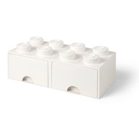 Slonovinovobiely úložný box s dvomi zásuvkami LEGO®
