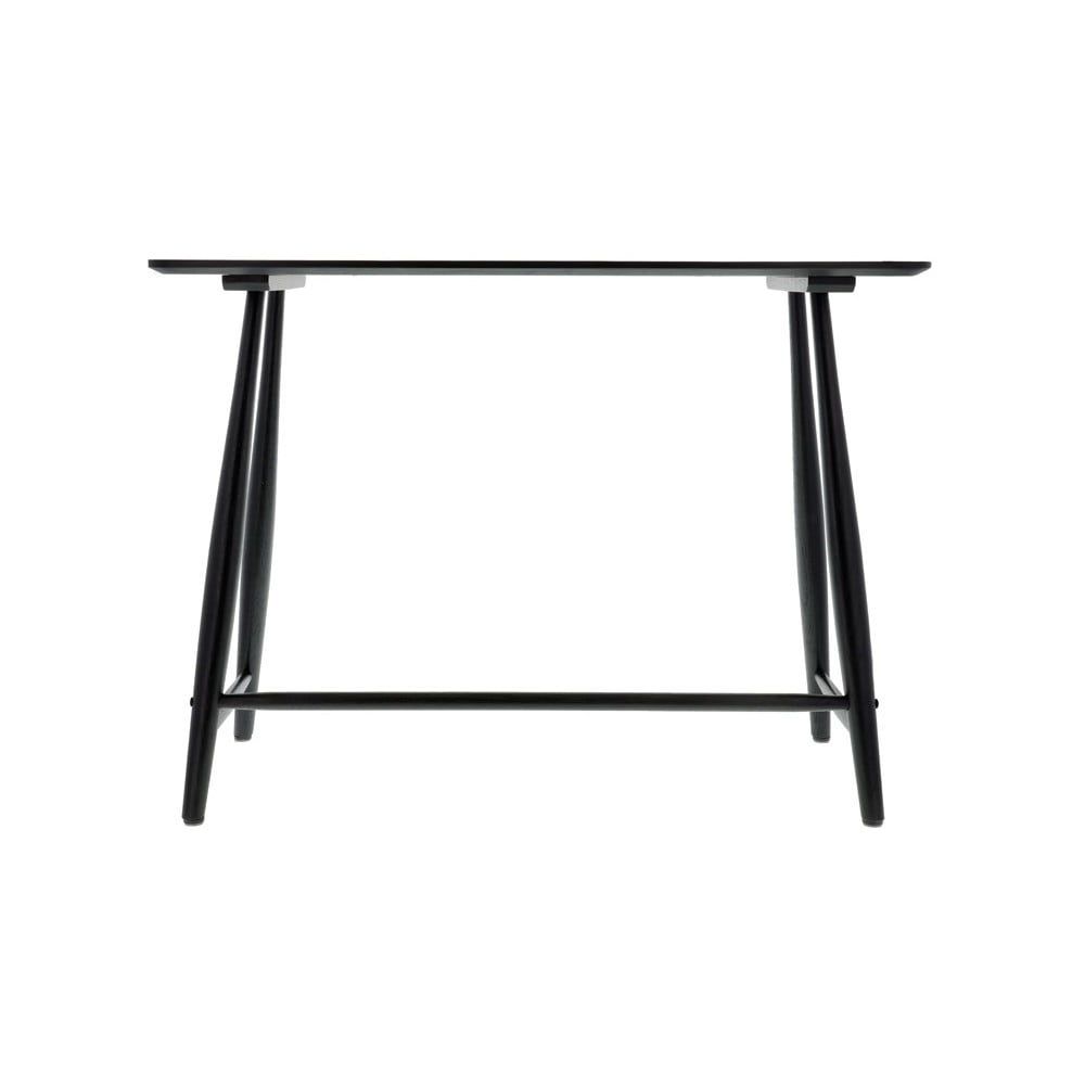 Čierny konzolový stolík z dubového dreva 100x44.5 cm Bast - Villa Collection