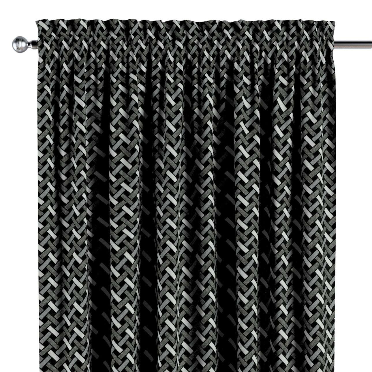 Dekoria Záves s navliekacou riasiacou páskou, čierno-biela, 130 × 260 cm, Black & White, 142-87