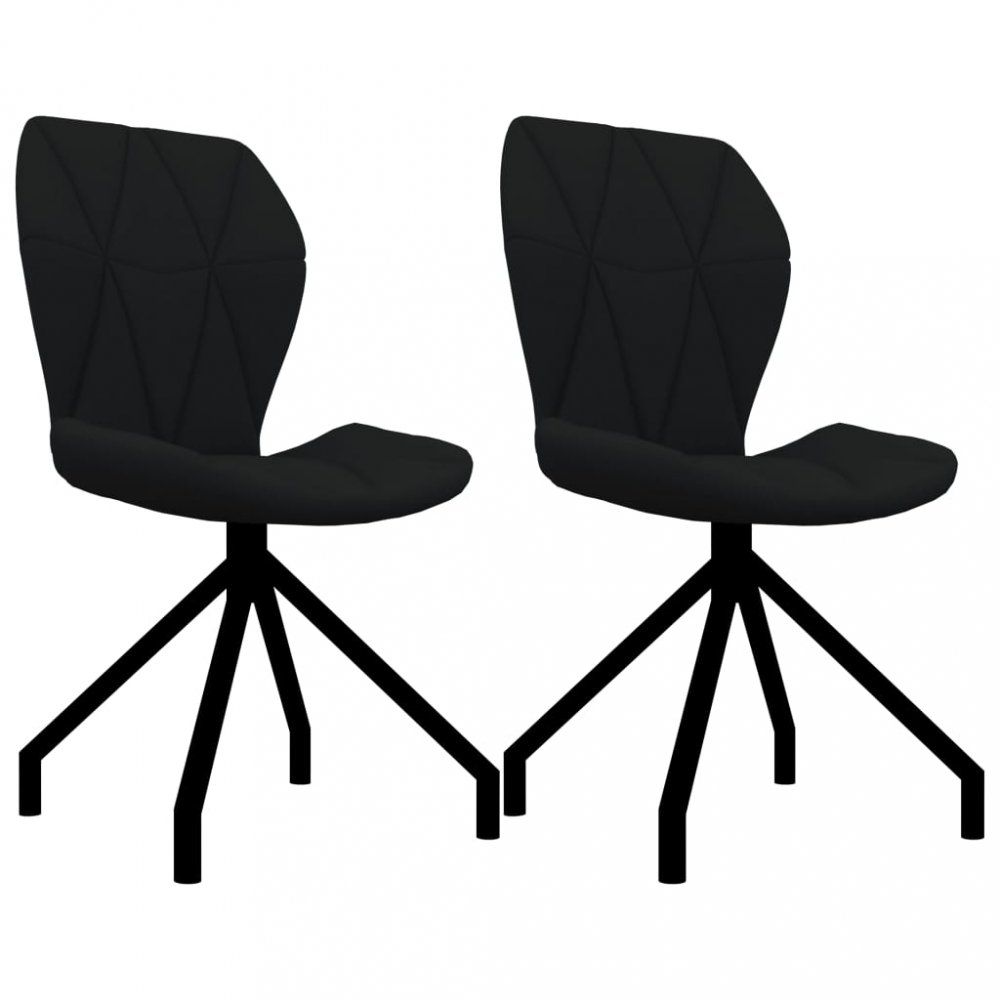 Jedálenská stolička 2 ks umelá koža Dekorhome Čierna