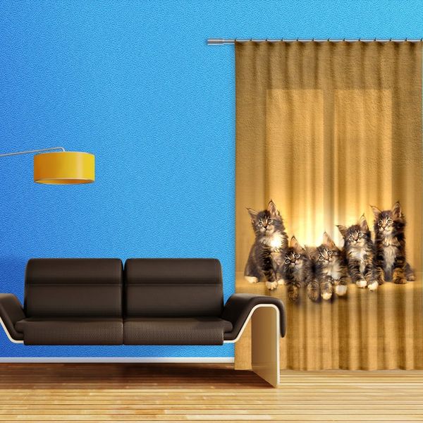 FCP L 6521 AG Design textilní foto závěs obrazový Cats - Kočky FCPL 6521, velikost 140 x 245 cm