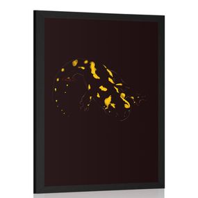 Plagát žiariaca salamandra - 40x60 black