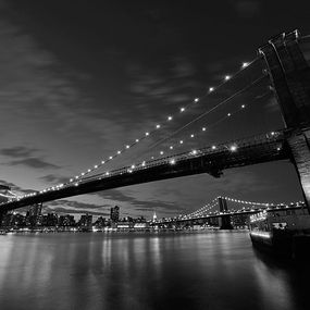 Brooklyn Bridge v noci BW - fototapeta FXL0220