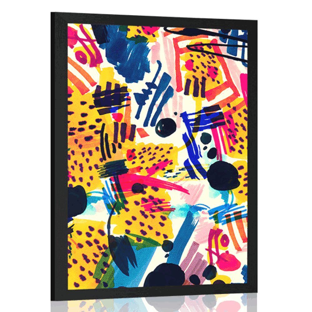 Plagát pop art abstrakcia - 40x60 black