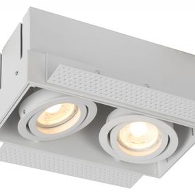 Lucide 09925/02/31 zápustné bodové svietidlo Trimless 2x50W | GU10 - biela, nastaviteľné, stmievateľné