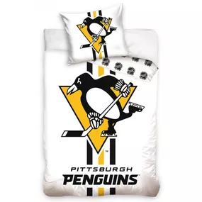 HOKEJOVÉ OBLIEČKY NHL PITTSBURGH PENGUINS WHITE 140x200/70x90 cm