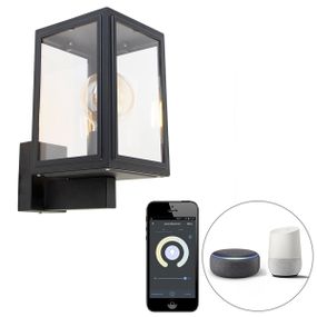 Smart landelijke wandlamp zwart incl. Wifi G95 - Sutton Up