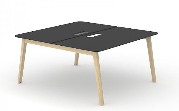 NARBUTAS - Dvojmiestny pracovný stôl NOVA WOOD HPL 180x164 cm