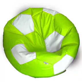 Sedací vak zeleno biela futbalová lopta TiaHome