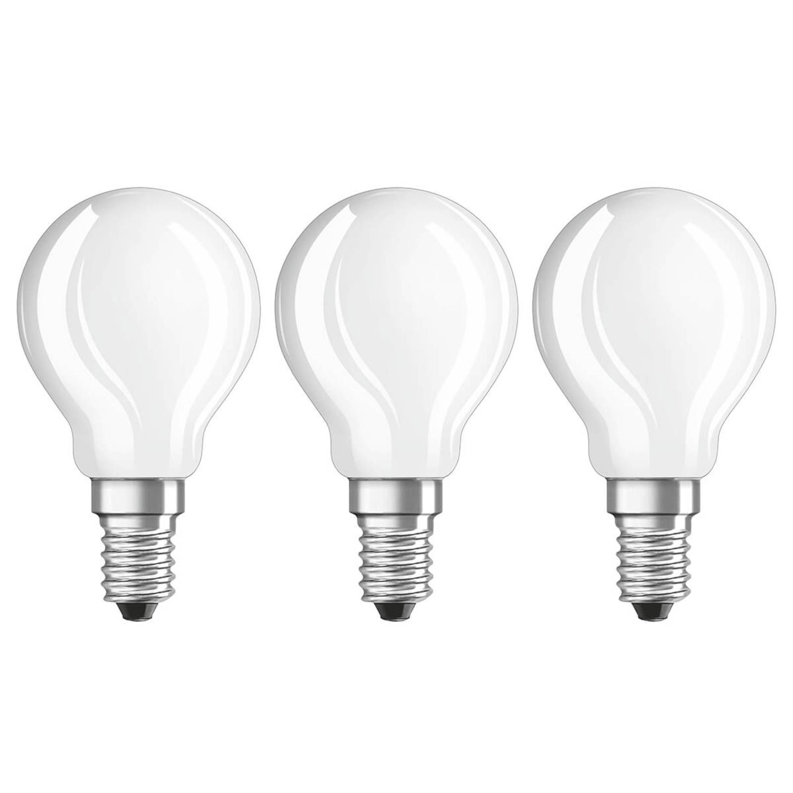 OSRAM LED žiarovka E14 4W teplá biela 470 lm sada 3 ks, E14, 4W, Energialuokka: E, P: 7.8 cm
