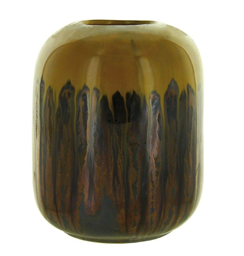 Keramická váza EZE (S), brown-ocher