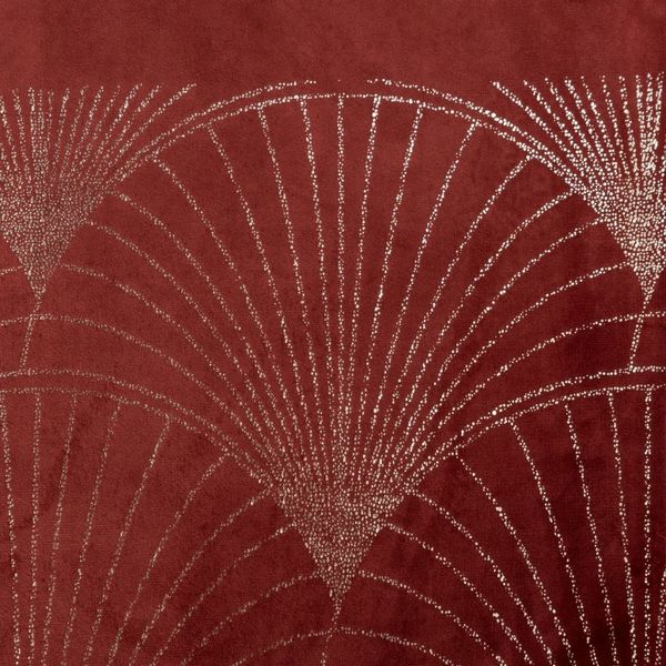 DomTextilu Zamatový stredový obrus s lesklou potlačou tehlovej farby 68654-244347 Červená