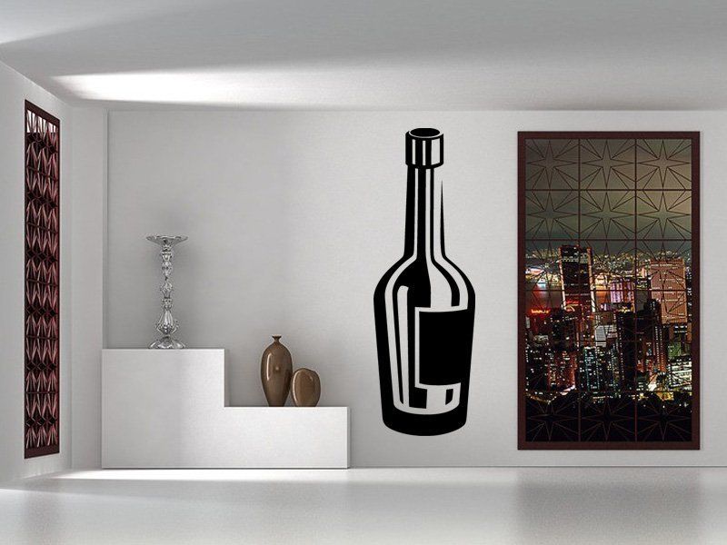 Samolepka na zeď Lahev vína 0079
