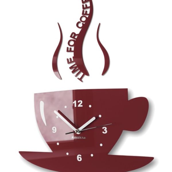 DomTextilu Nástenné hodiny Time for coffee 8098-241141