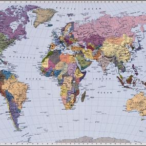 KOMR 050-4 World Map Fototapeta Komar - Mapa sveta, veľkosť 270x188 cm