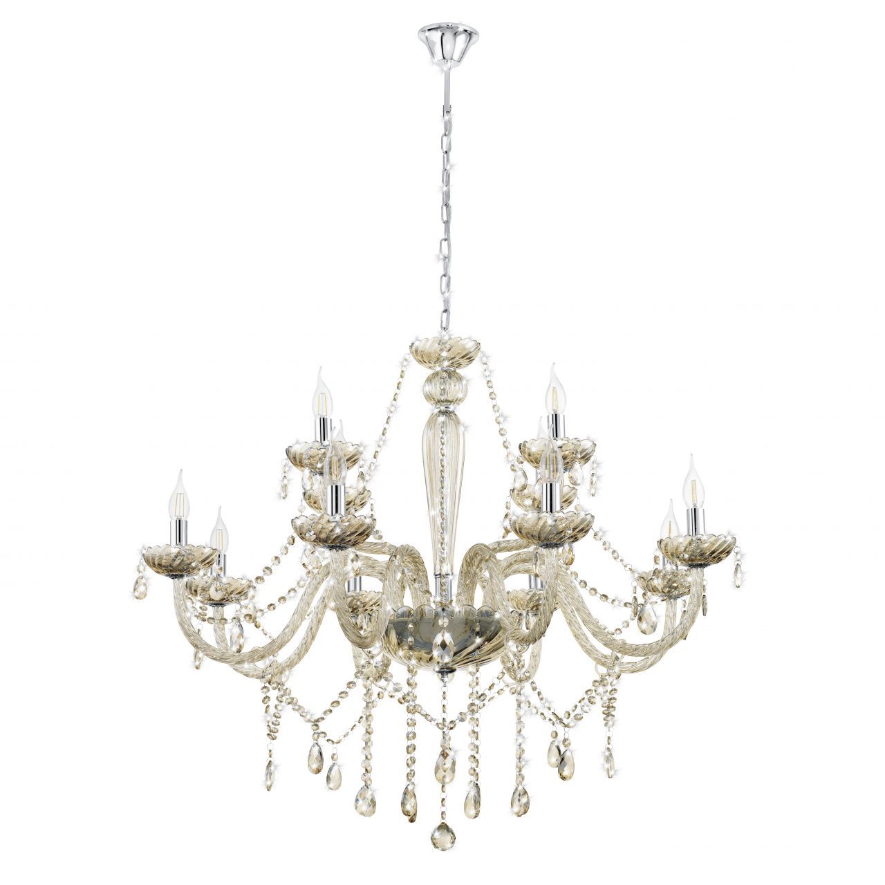 Eglo Chandeliers 39094 BASILANO luster 12xE14 cognac