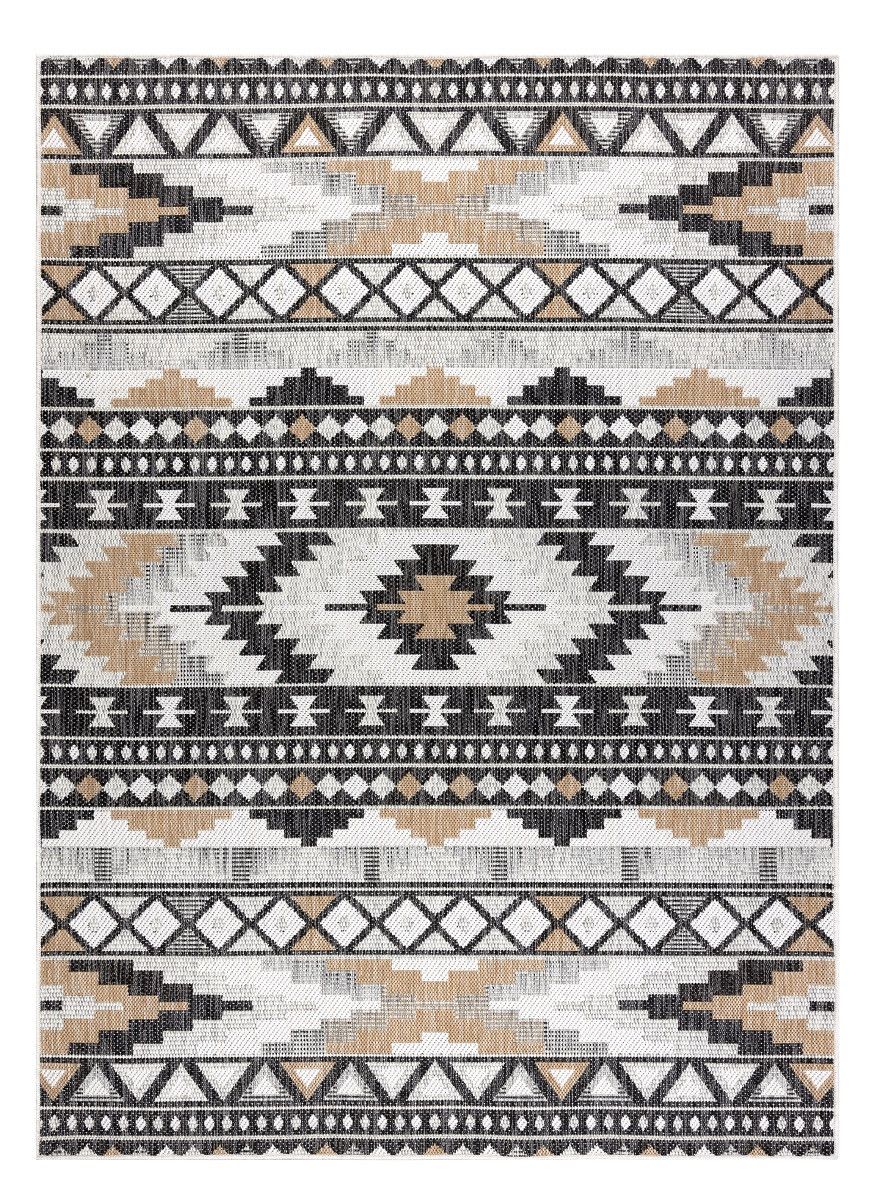 Dywany Łuszczów Kusový koberec Cooper Sisal Aztec 22235 ecru/black - 140x190 cm