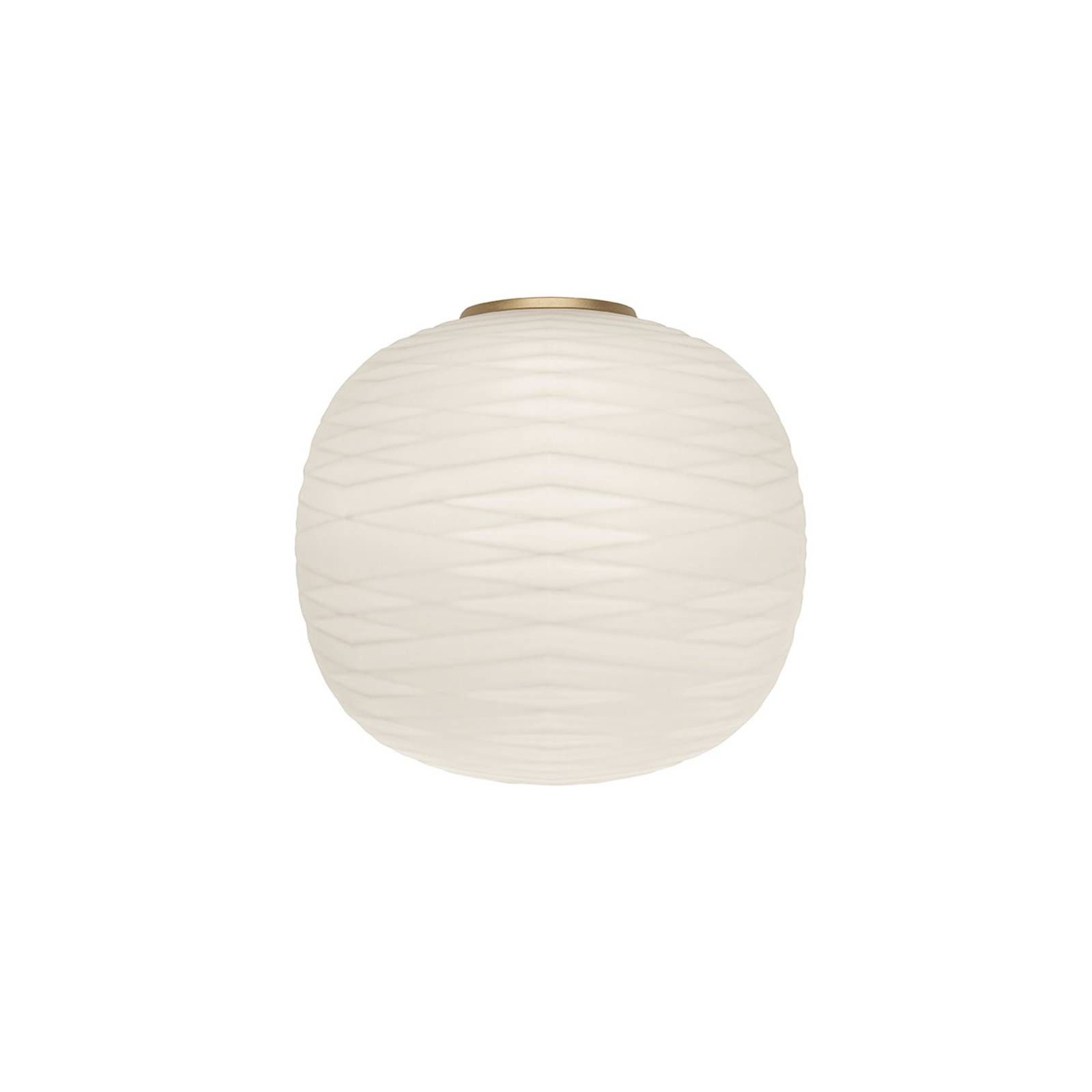 Foscarini Gem semi nástenné svietidlo, sklo, zlatá, Obývacia izba / jedáleň, ručne fúkané sklo, kov, E27, 30W, L: 43 cm, K: 39cm