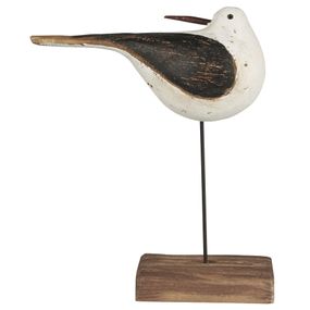IB LAURSEN Drevená dekorácia Bird Nautico 21 cm