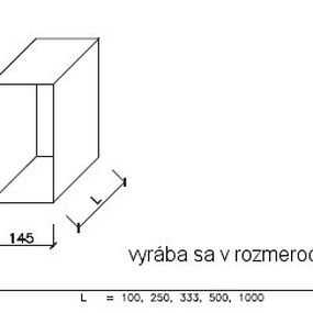 predĺžemie na napojenie dvierok komína CENA ZA 1m s rozmerom 21x14 cm