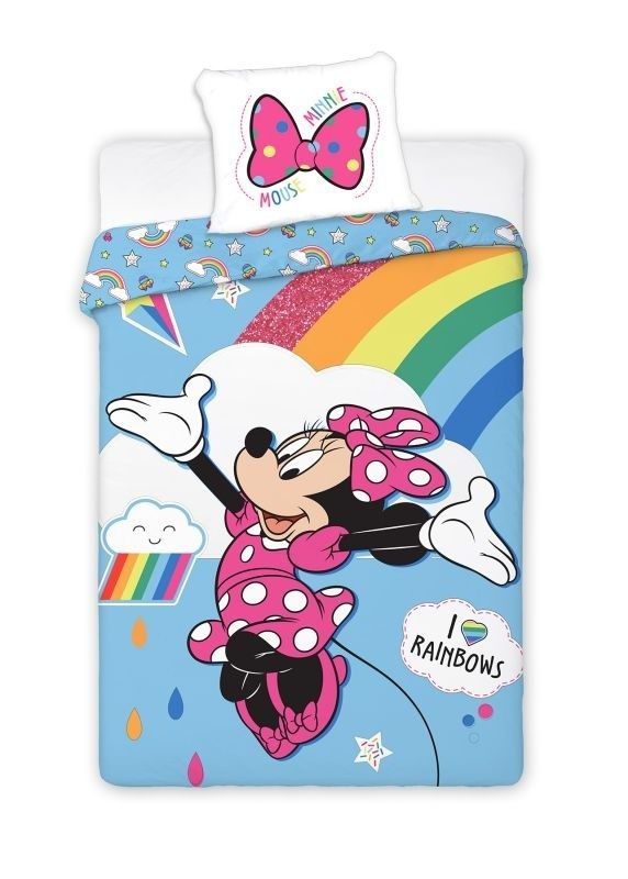 Detské obliečky Minnie Rainbow 140x200/70x90 cm