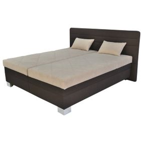 Sconto Polohovacia posteľ s matracom GLORIA hnedá/béžová, 180x200 cm