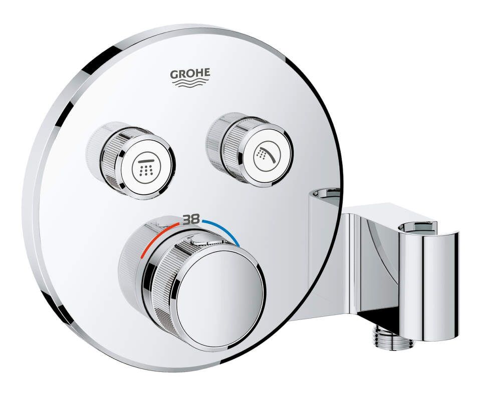 Grohe Grohtherm SmartControl - Termostatická sprchová podomietková batéria, 2 ventily, s držiakom na sprchu, chróm 29120000