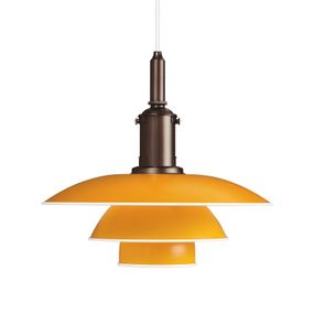 Louis Poulsen PH 3 1/2-3 závesná lampa meď/žltá, Obývacia izba / jedáleň, hliník, meď, mosadz, E27, 70W, K: 30.7cm