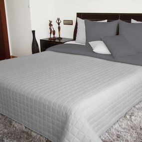 DomTextilu Obojstranný prešívaný prehoz na postel sivej farby Šírka: 75 cm | Dĺžka: 160 cm 23004-141334