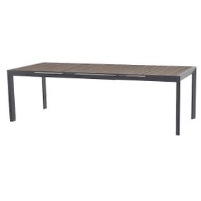 DEOKORK Hliníkový stôl LIVORNO 214/274x110 cm (antracit)