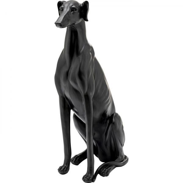 KARE Design Soška Greyhound Bruno - černá matná, 80cm