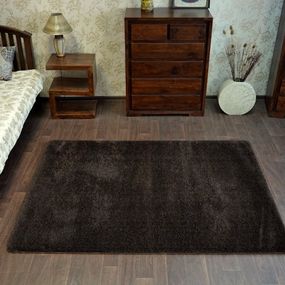 SKLADOM: Kusový koberec SHAGGY MINI - hnedý - 200x290 cm