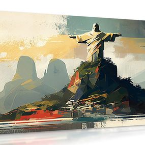 Obraz socha Ježiša v Rio de Janeiro