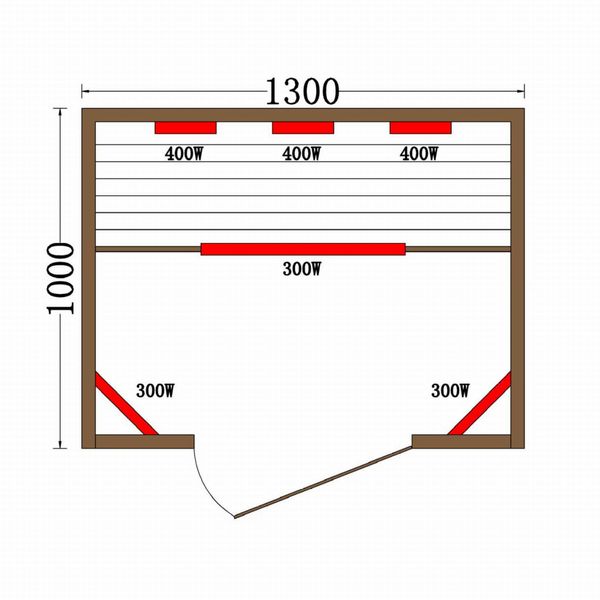 Sanotechnik - CLASSICO 1 Infrasauna pre 2 osoby 130x100 cm D50530