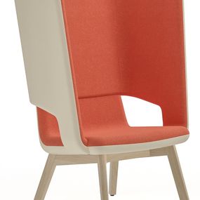 NARBUTAS - Kreslo TWIST&SIT SOFT SDH101 s dreveným podstavcom