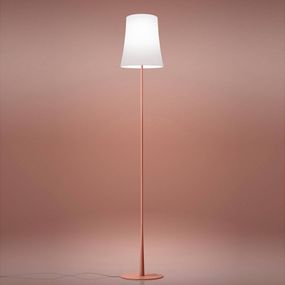 Foscarini Birdie Easy stojaca lampa tehlovočervená, Obývacia izba / jedáleň, polykarbonát, lakovaný hliník, E27, 57W, K: 150cm