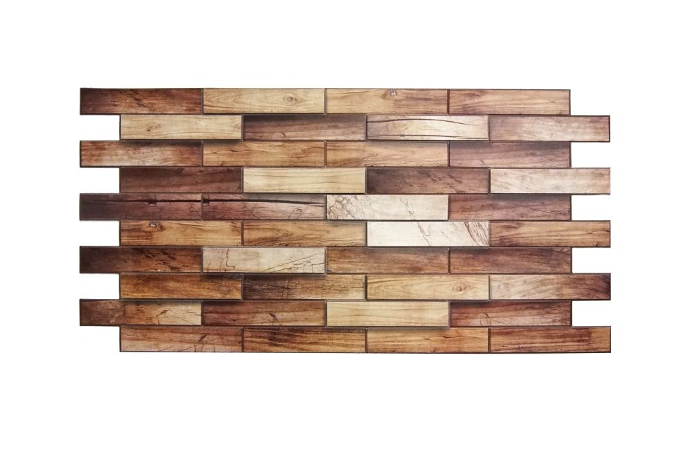 PVC 3D obkladový panel 98 x 48 cm - Walnut Panel drevo orech