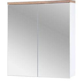 Kúpeľňová závesná skrinka BALI biela so zrkadlom 60 cm