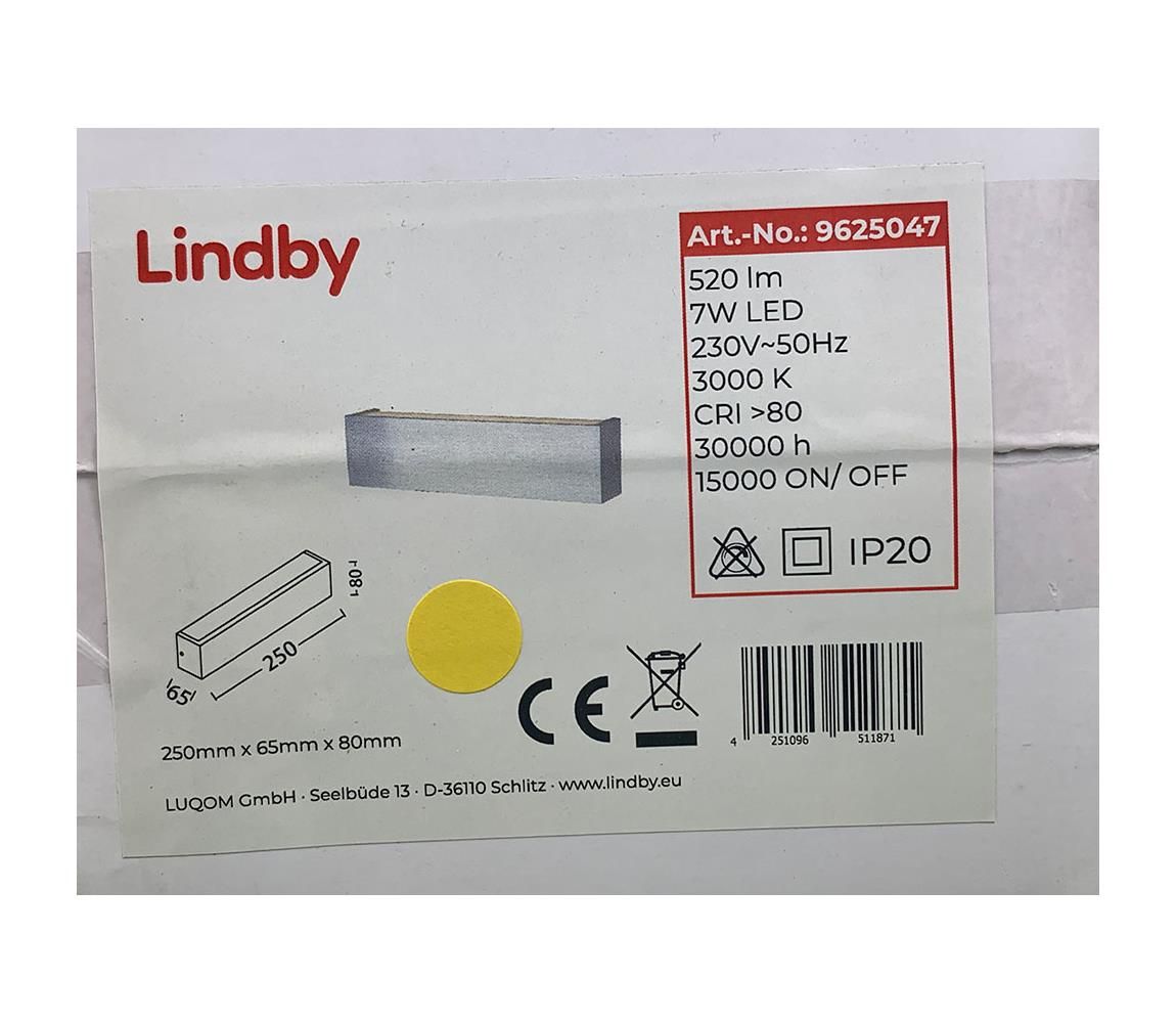 Lindby - LED Nástenné svietidlo RANIK LED/7W/230V