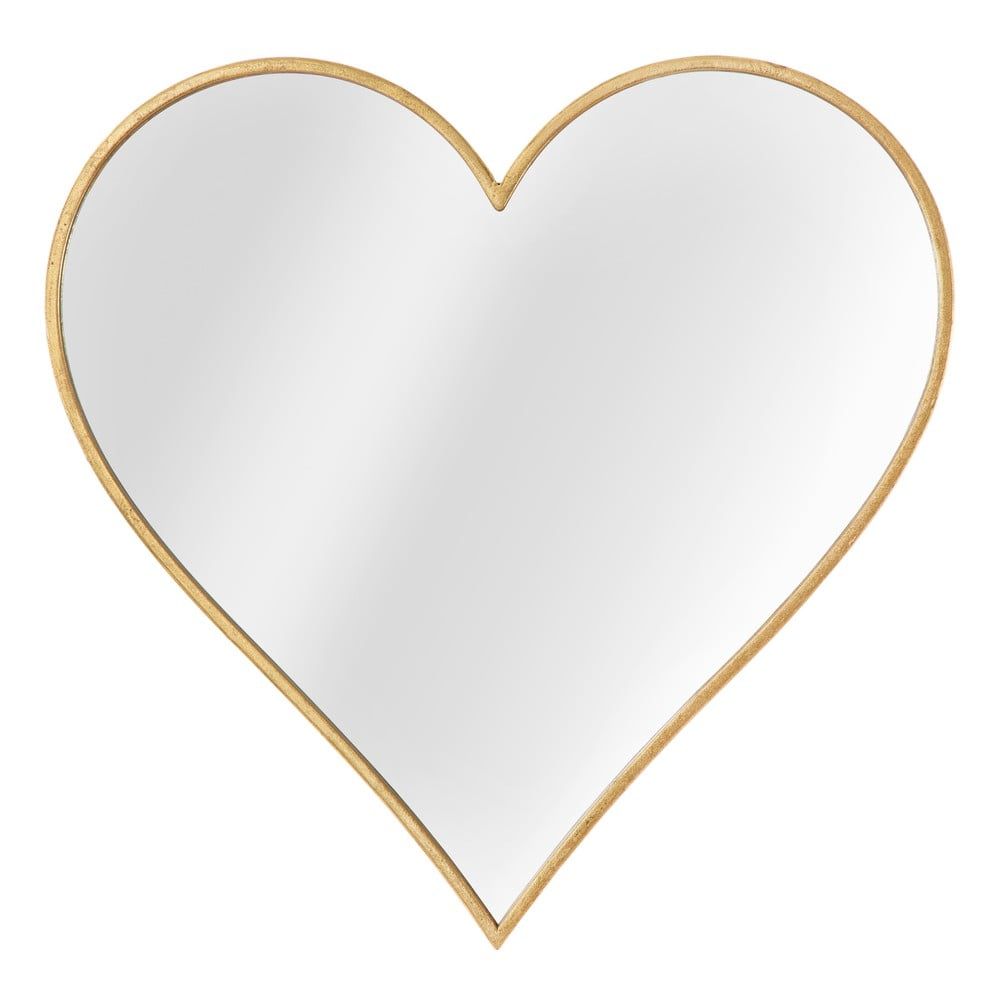 Nástenné zrkadlo v ráme v zlatej farbe Mauro Ferretti Glam Heart