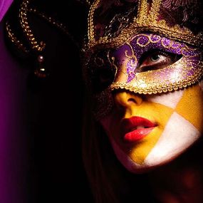 Fototapety žien - Žena v maske 547 - samolepiaca