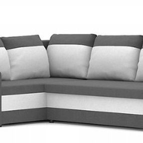 DomTextiluDomTextilu Rohová sedacia súprava MILTON sivo bielej 225 x 175 cm